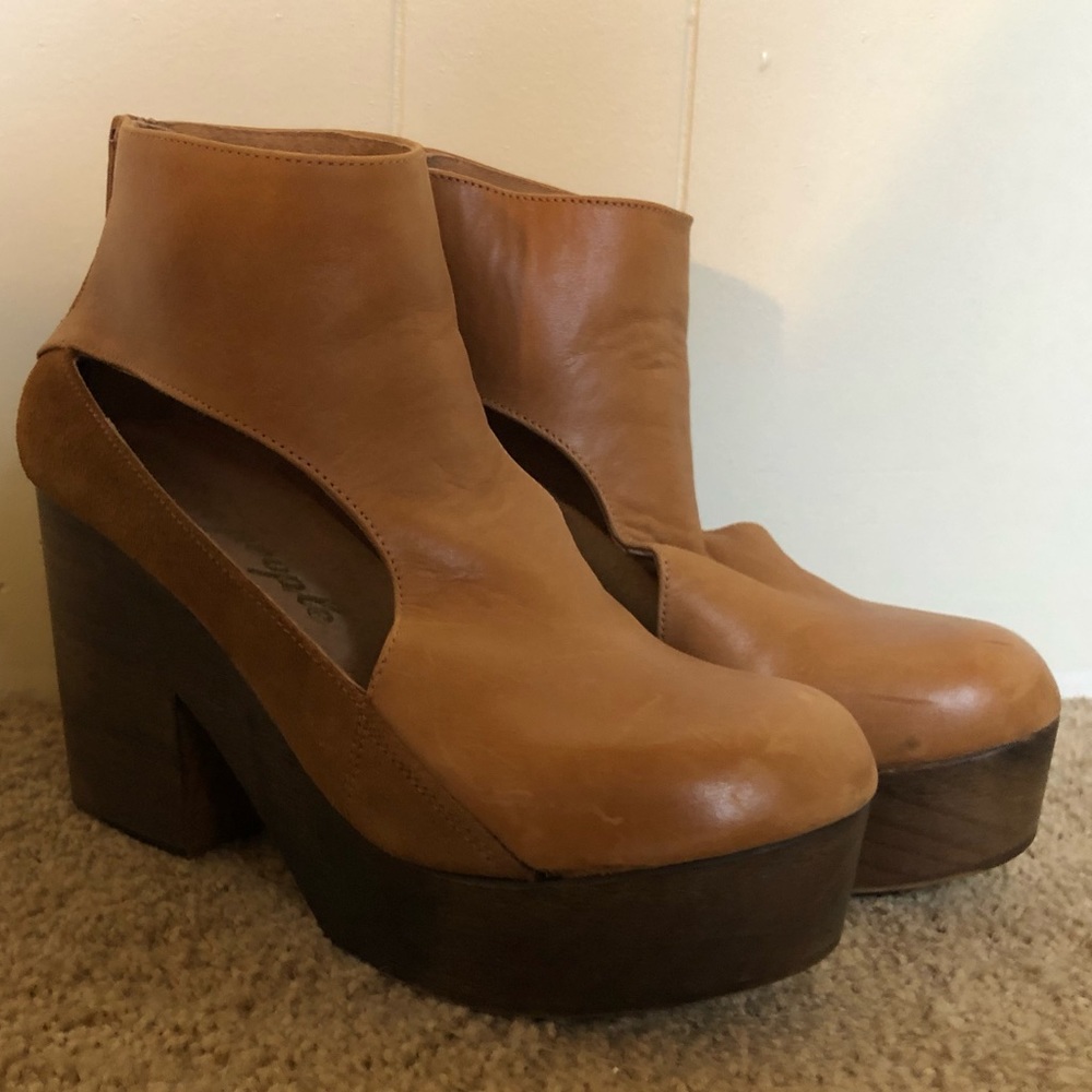 Free People Platform Heel Clogs Size 38